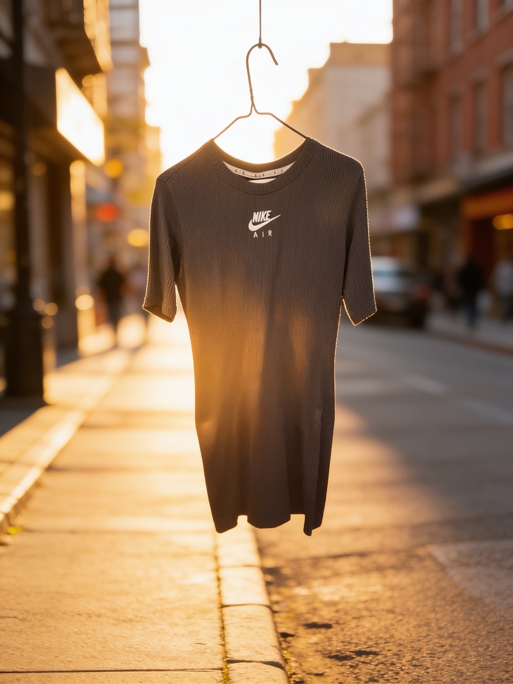 Nike Black Ribbed Air Short-Sleeve Tee